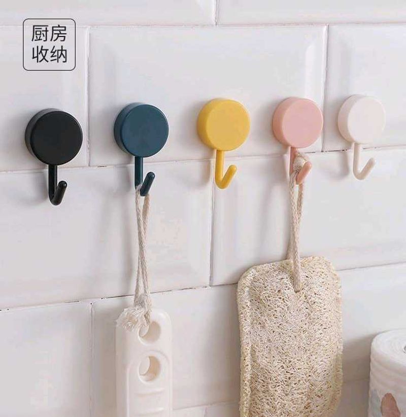 Round Shape Plastic Hooks(pack Of 10)