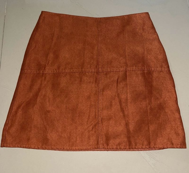 suede mini vintage skirt🤎