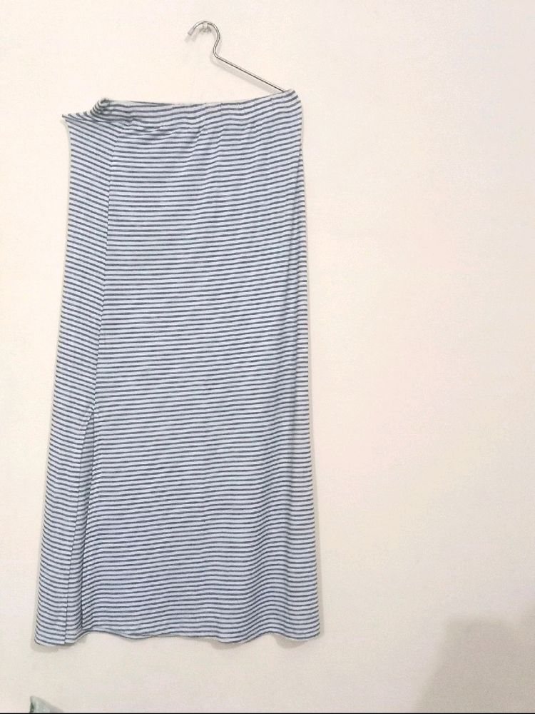 Long Slit Pencil Skirt With Linings