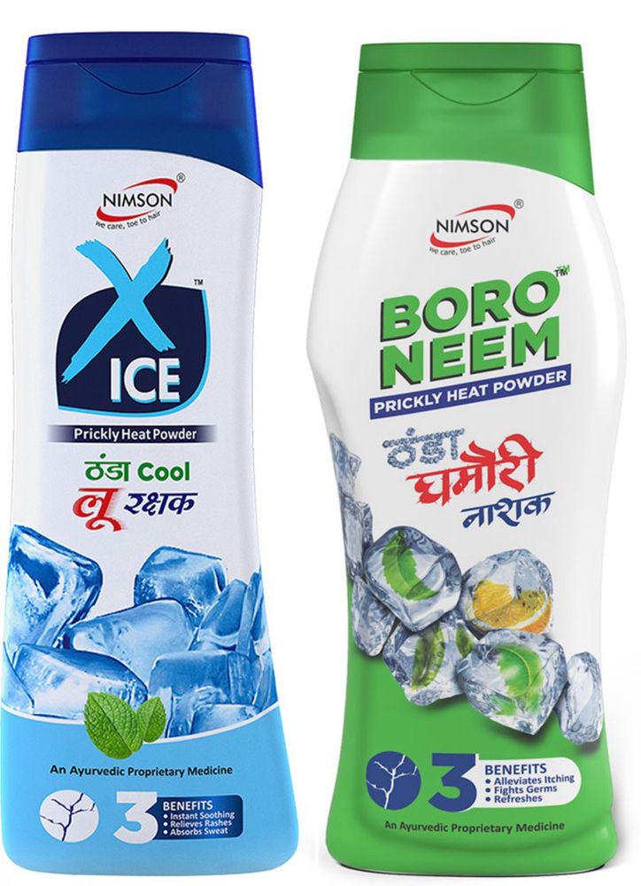 Boro Neem & X Ice Thanda Cool Talcum Powder