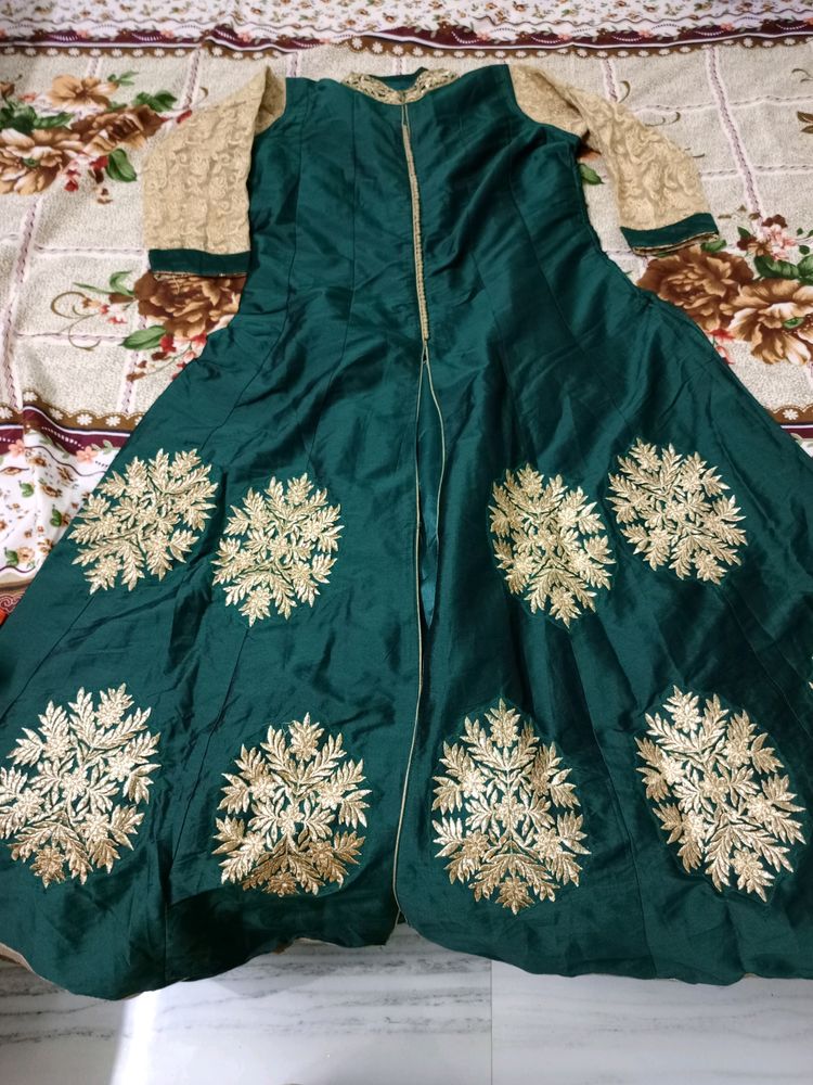 Mehendi Dark Green Gown