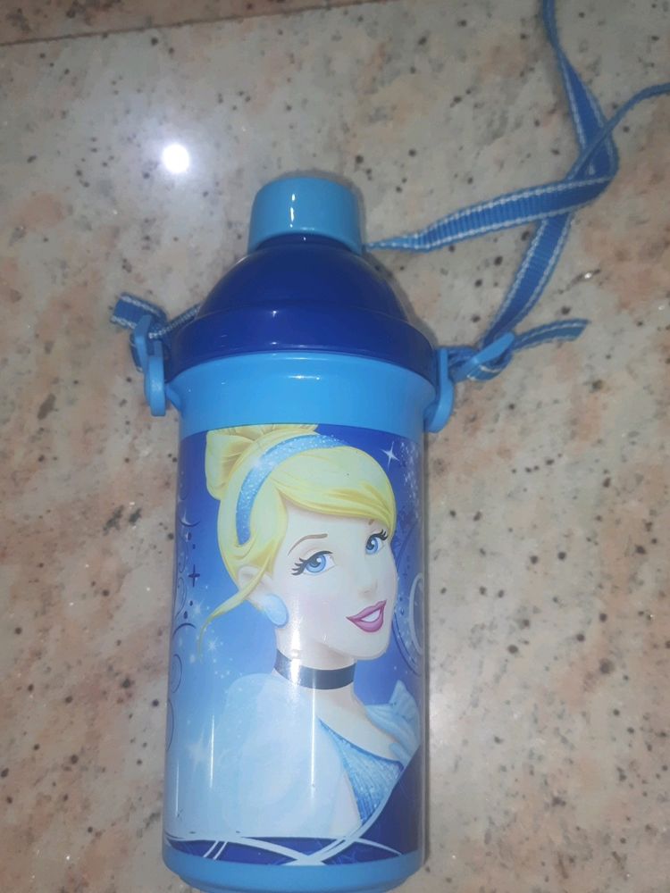 Unused Cinderella Water Bottle Blue