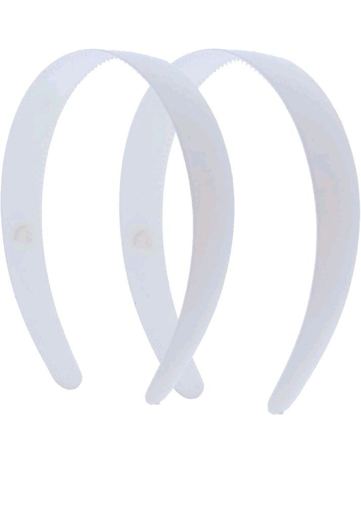 ASG White 1 Inch Plastic Hard Headband