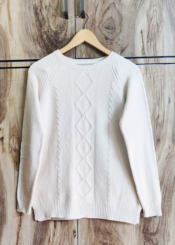 Cream Colour Sweater Size-38