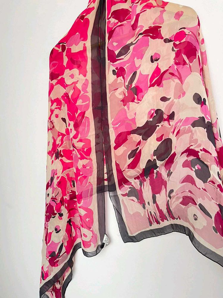 Valentino pink floral silk scraf