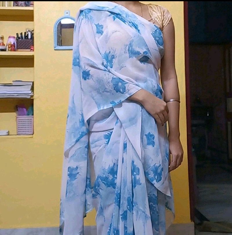 chiffon saree with blouse