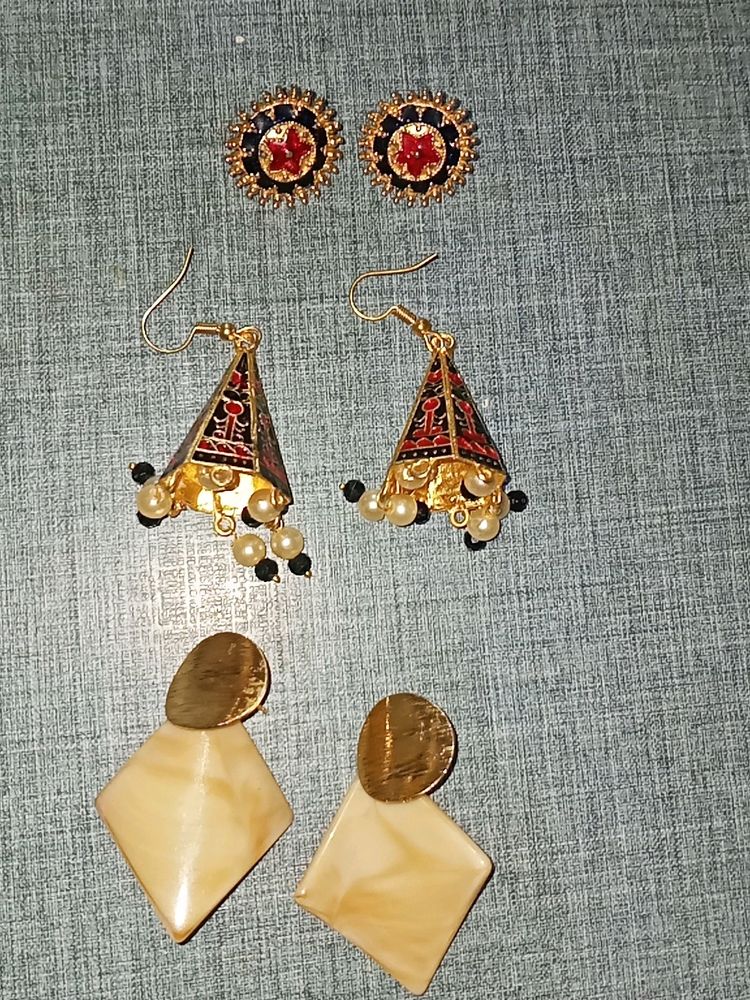 Combo Of 3 Earrings