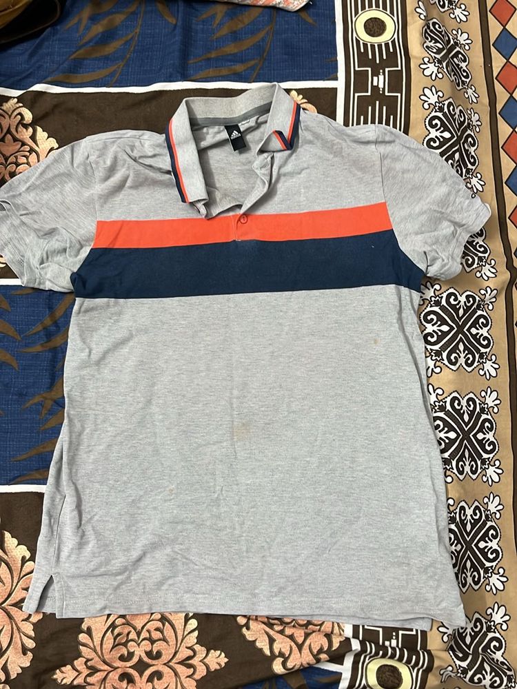 Adidas Cotton Grey Tshirt XL