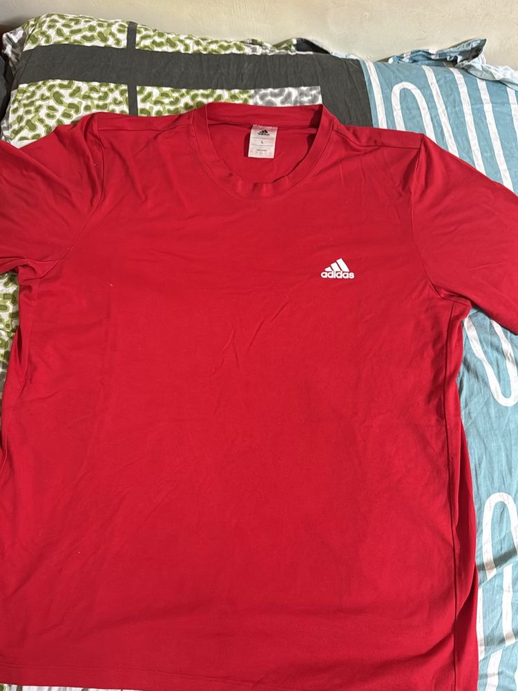 Red adidas T Shirt