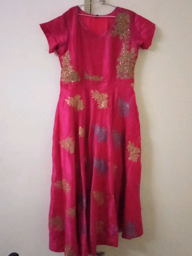 Long Festive Wear Kurta With Bottom And Chunni