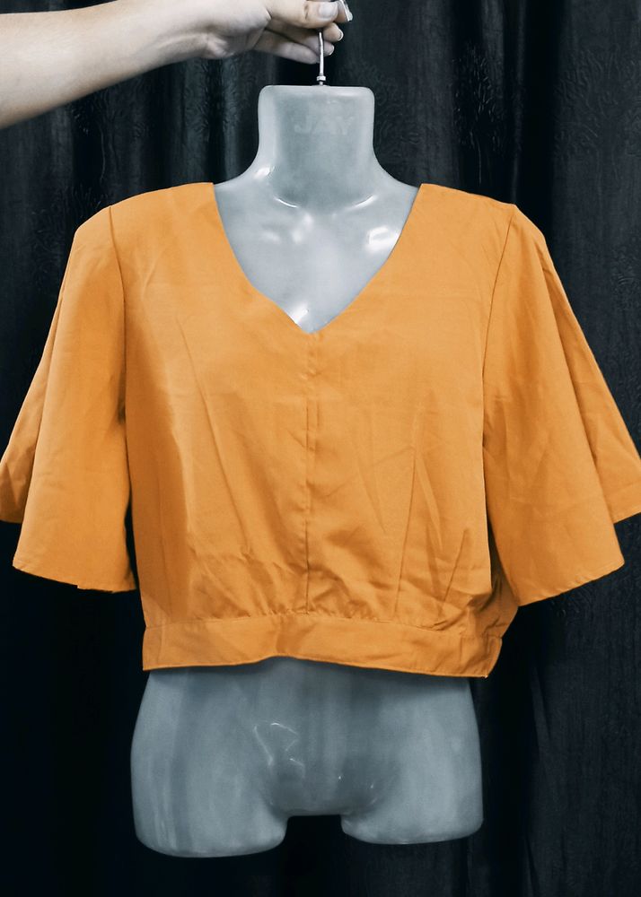 Rust Orange Crop Top