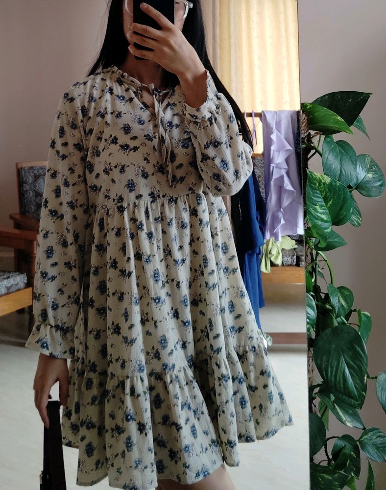 Korean Summer Floral Dress