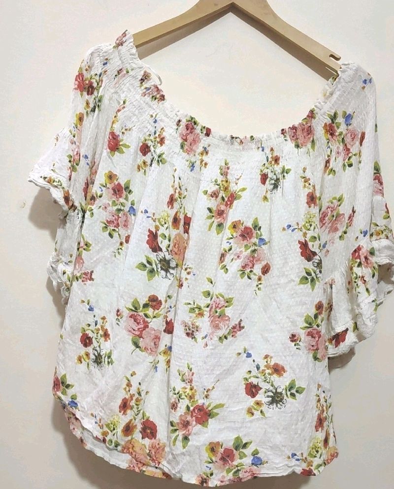 Multi Floral Print Top For Girl Or Woman 36 Bust