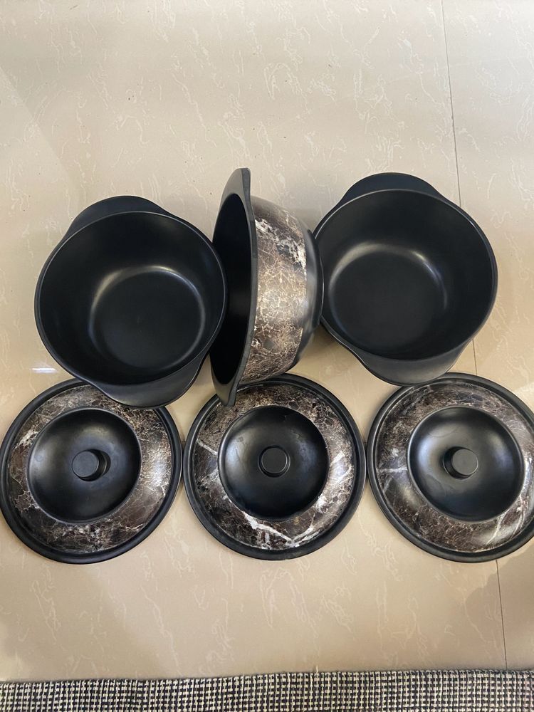 Black Marble Serving Bowls