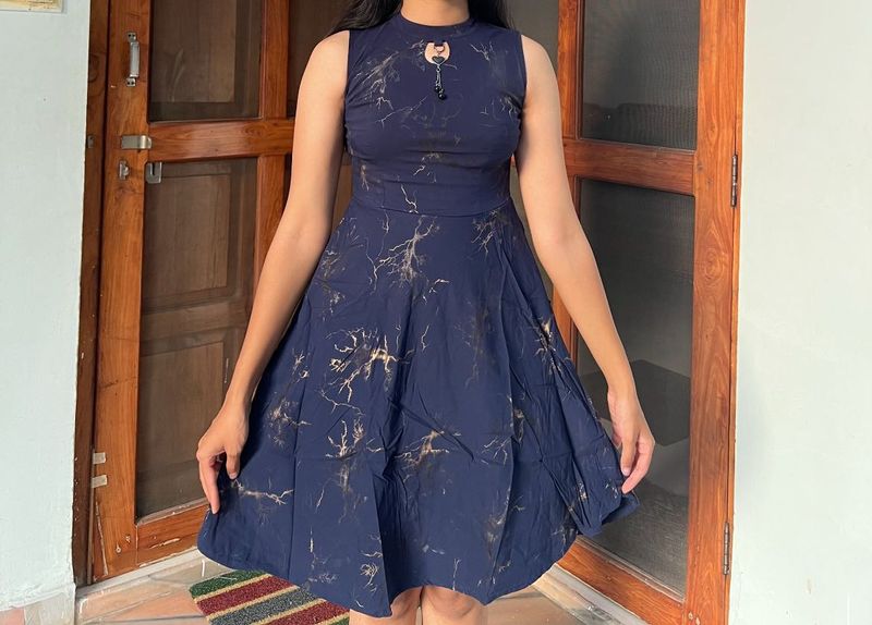 Navy blue elegant dress