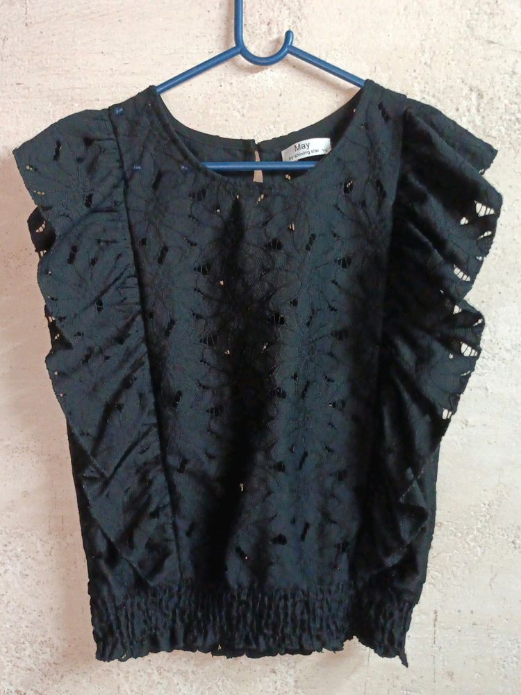 🇨🇳 MAY See-through Fashion Top Kaftan Black