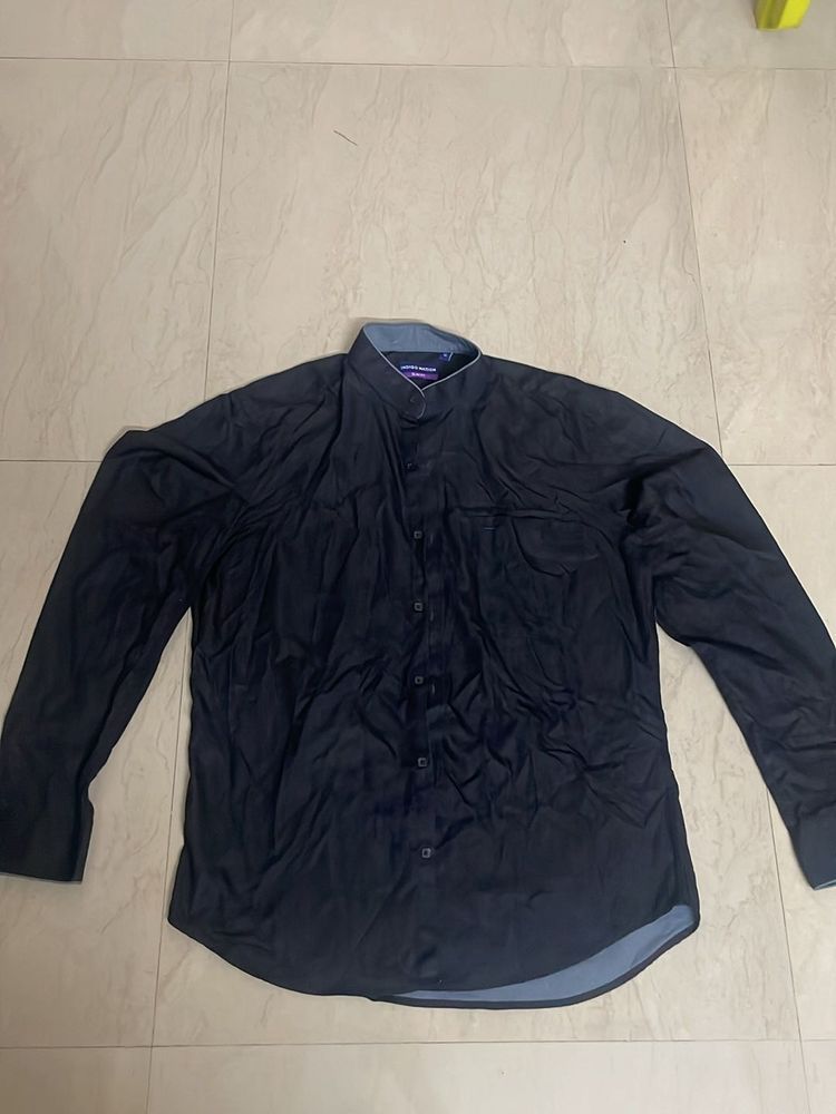 Slim Fit Indigo Nation Black Shirt