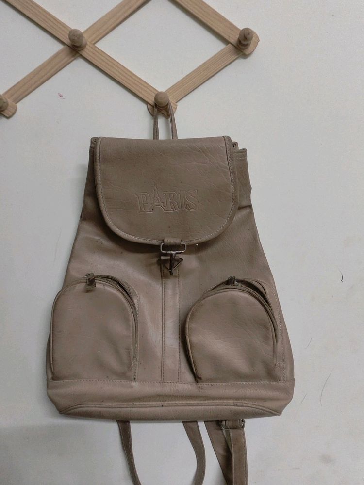 Beige Small Tuition Bag