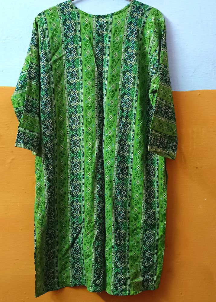 Green Printed Kurti