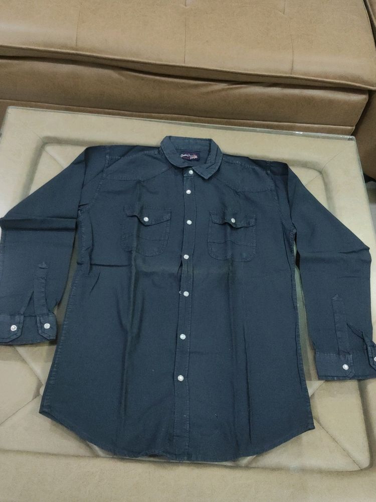 Charcol Denim Look Shirt