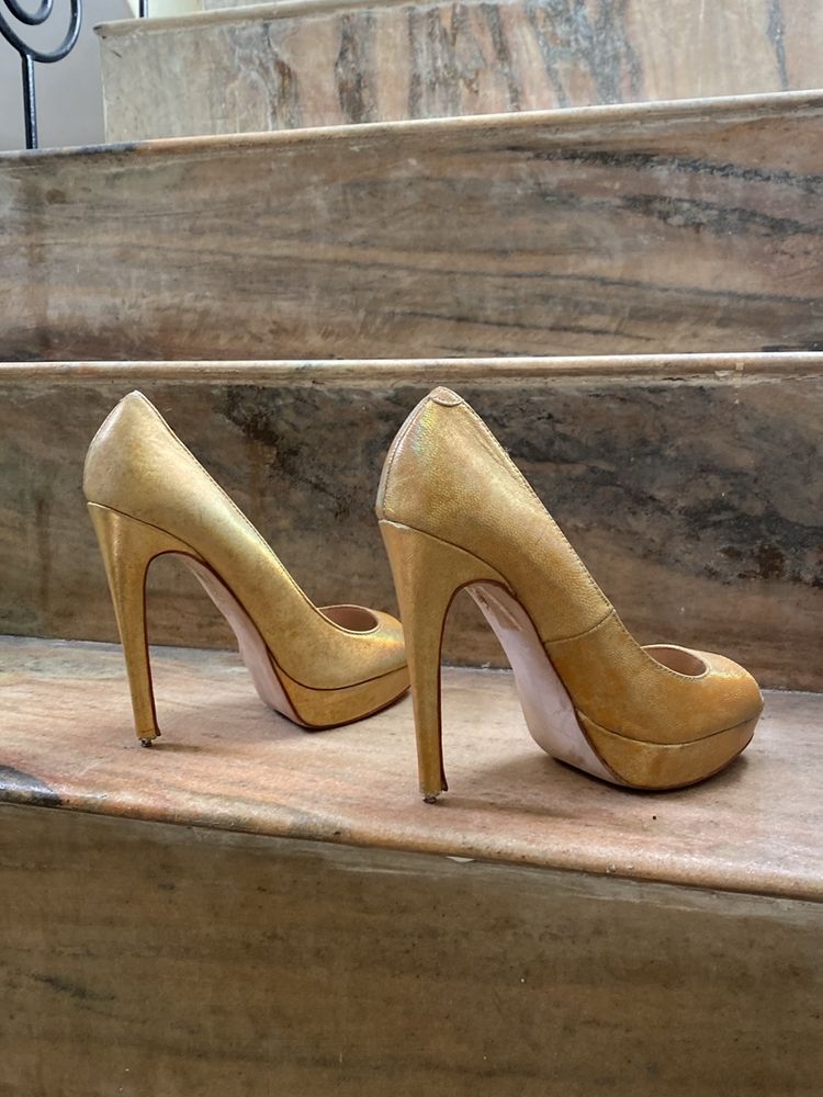 Golden Pencil Heels - ALDO Brand