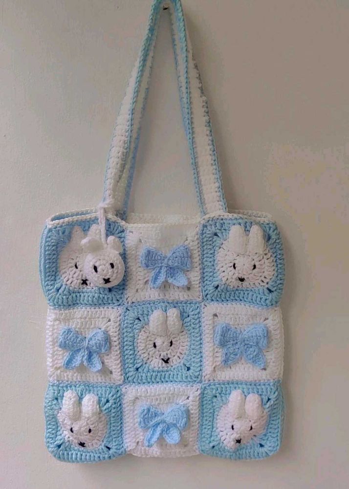 Crochet Miffy - Bow Tote Bag