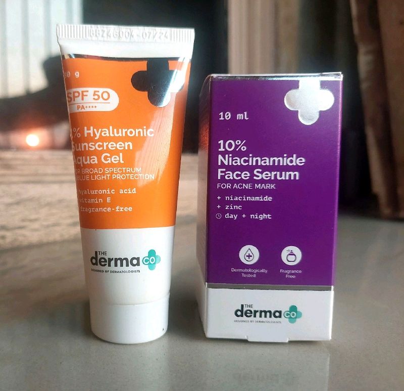 Combo❤️Of Derma Co Sunscreen & 10% Niacinamide✨🌺