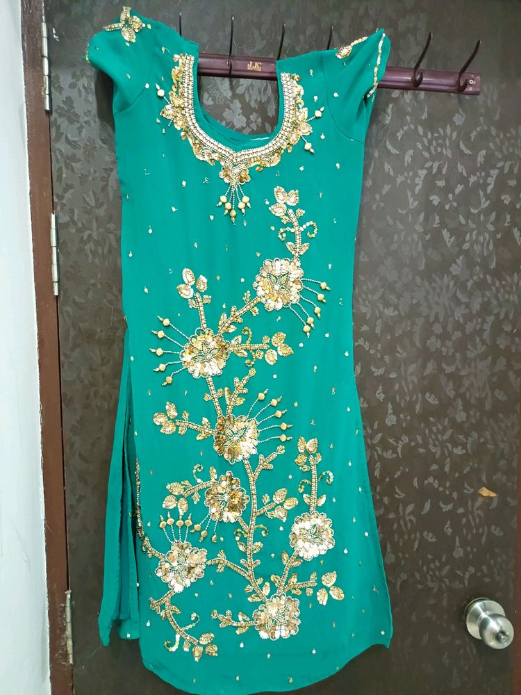 Traditional Suit With Full Beads Work