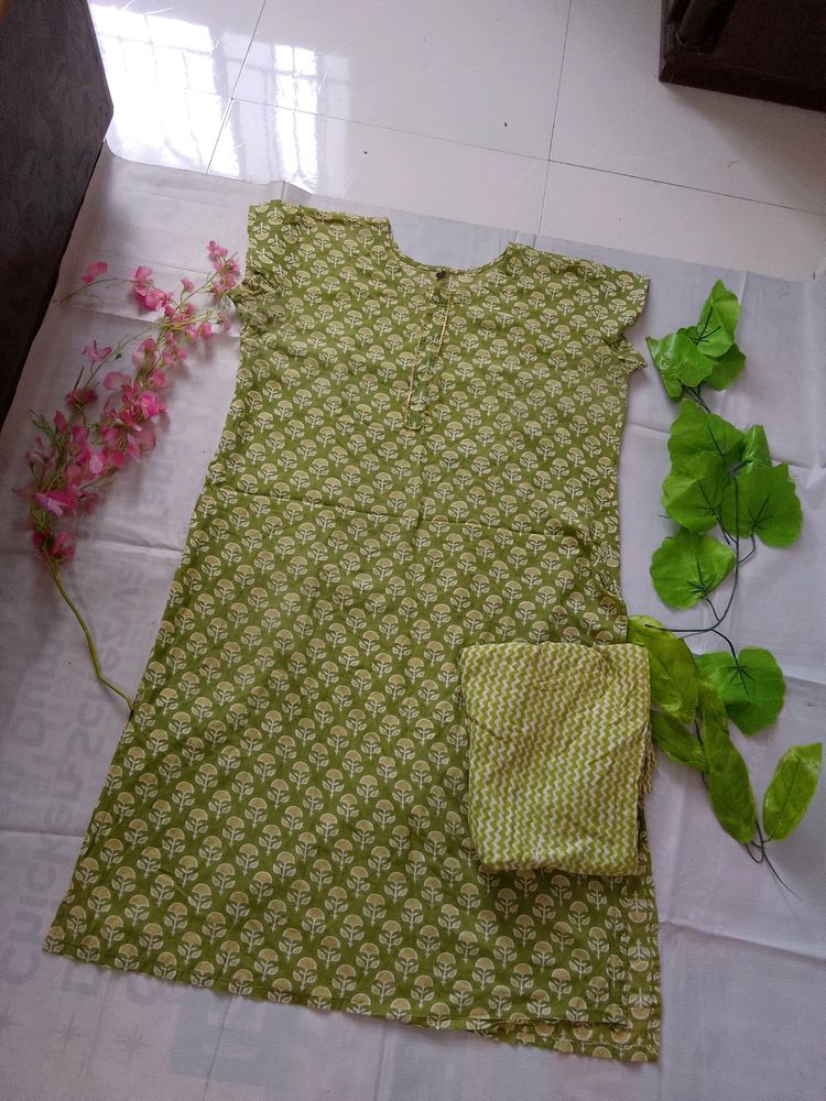 Pure Cotton Kurti Pant Set