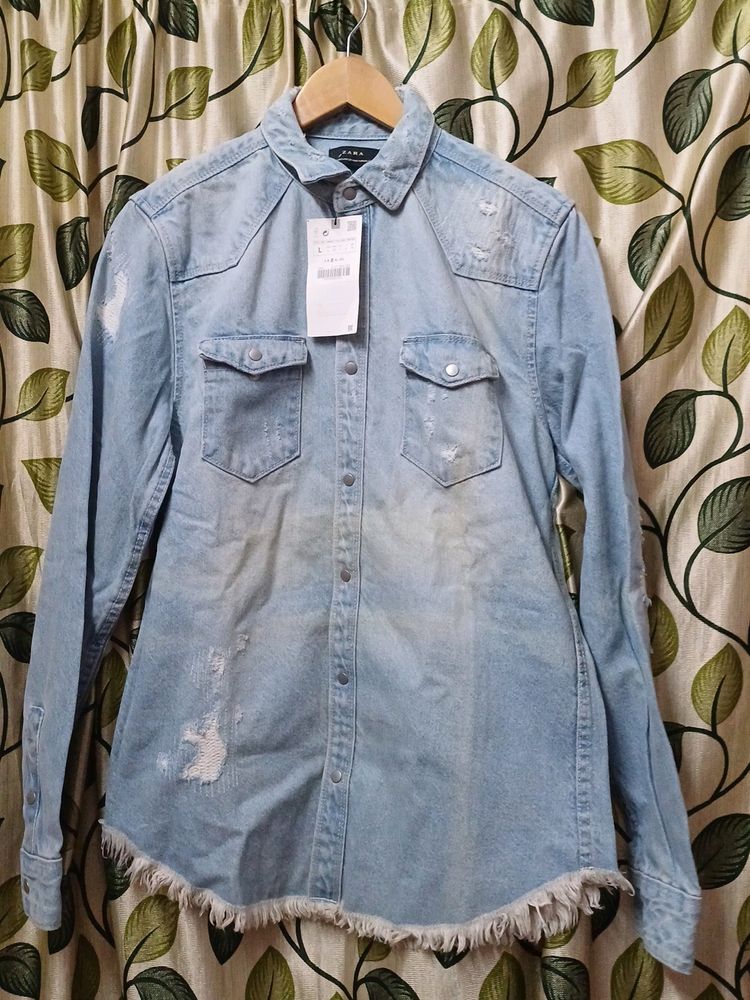 ZARA DENIM JACKET WITH TAG