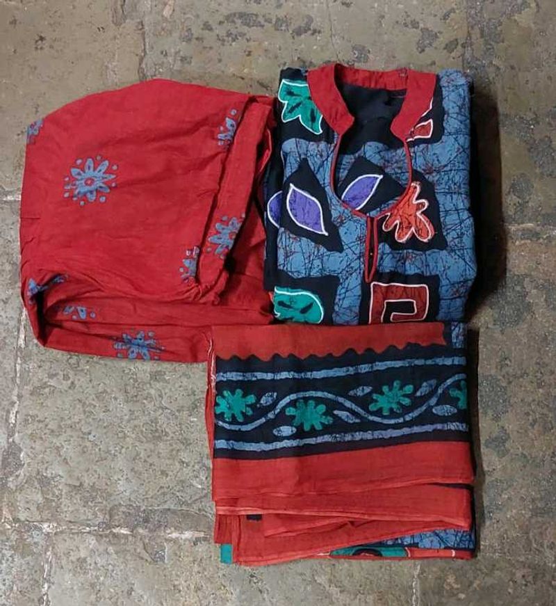 Pure Cotton Batik Printed Salwar Suit