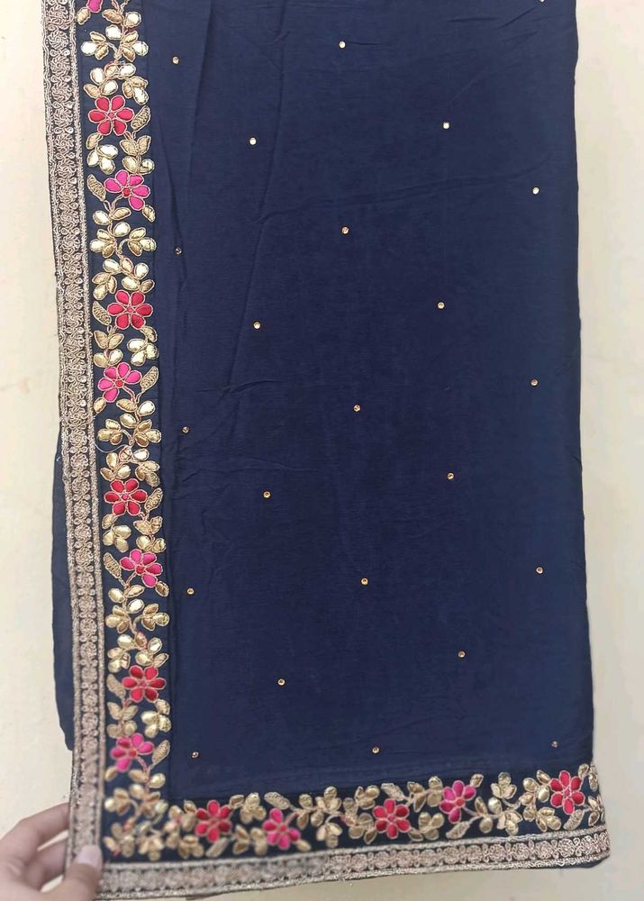 Heavy Work Saree With Border