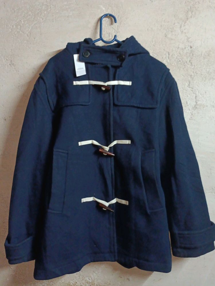 Navy Blue Coat Woolen Jacket