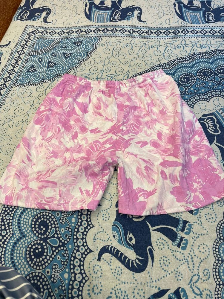 Beautiful Pink Low Waist Shorts