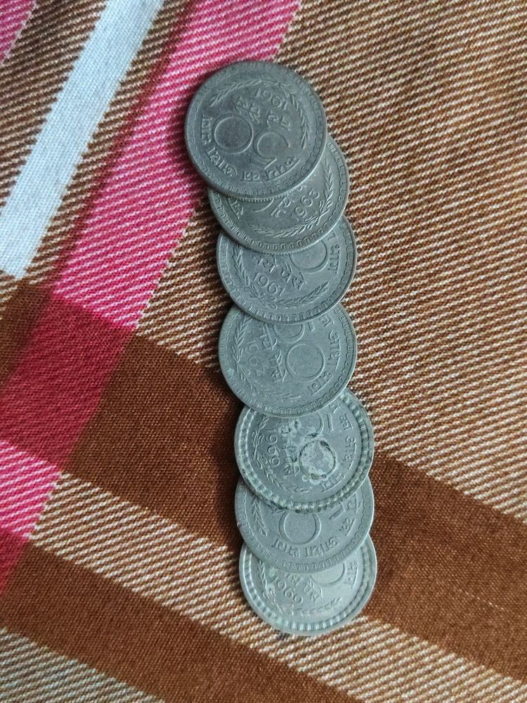 Vintage Coins/ 50 Paise/ 1961- 1963Years