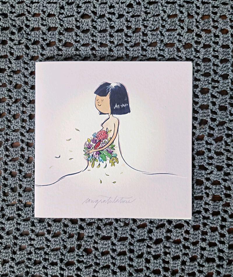 Mom-to-be Greeting Card (with cover) by Alicia Souza