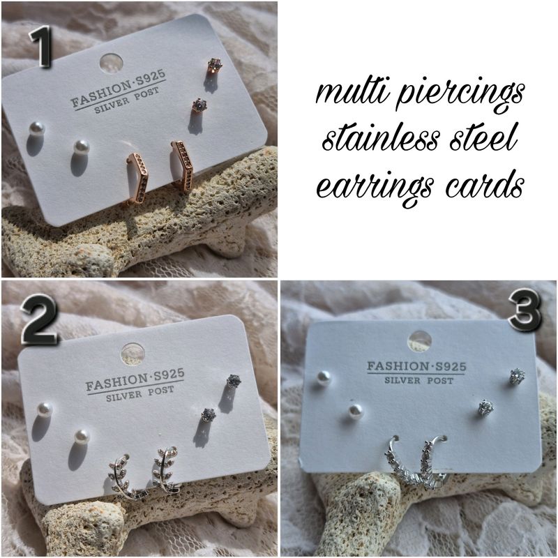 Multi Piercings Card Earrings