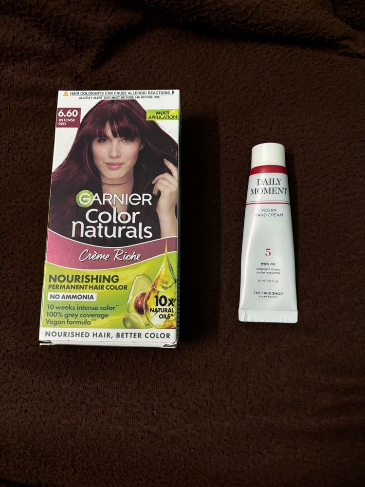 Combo Hair Colour And Faceshop Hand Cream