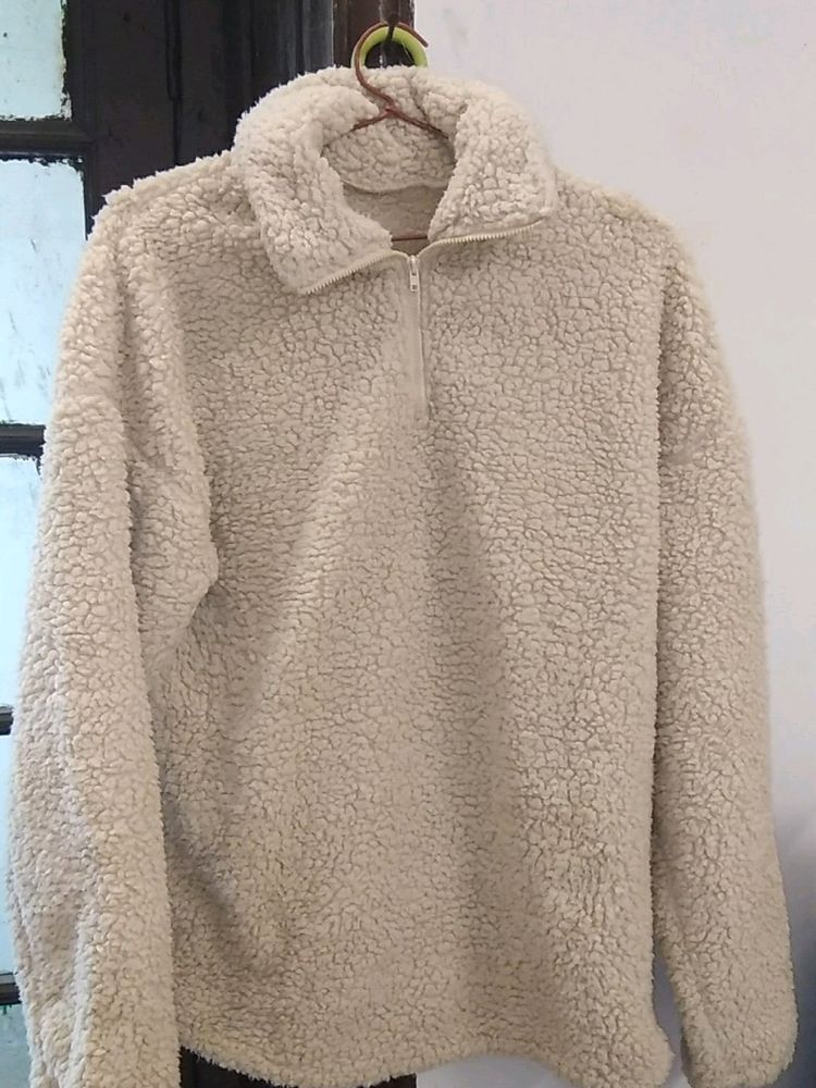 Urbanic Faux fur sweater Cream Colored