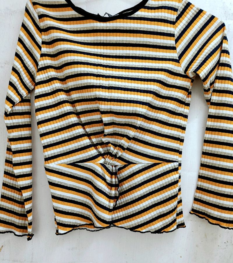 Strips full sleeves top for women