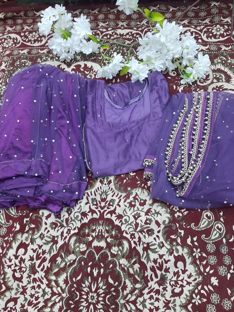 Purple colour Sharara suit💜