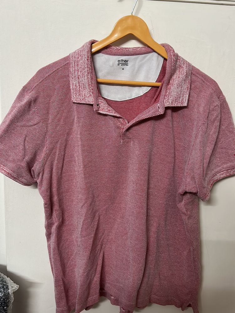 Men Polo Collar Pure Cotton Tshirt