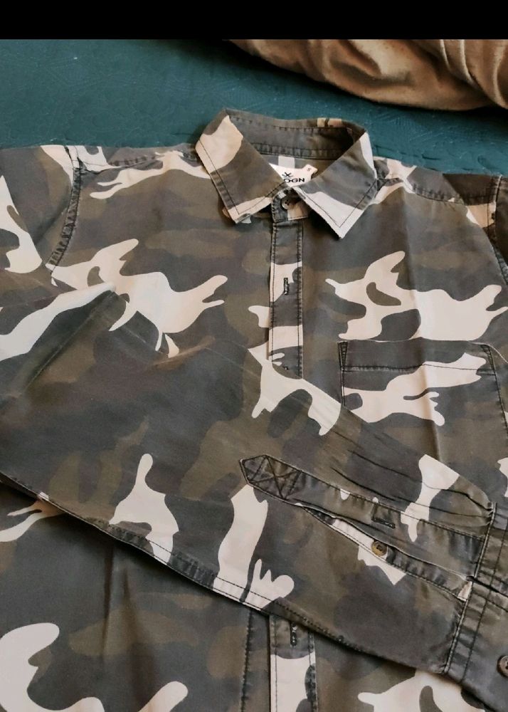 Wrogn Original Camouflage Men Shirt