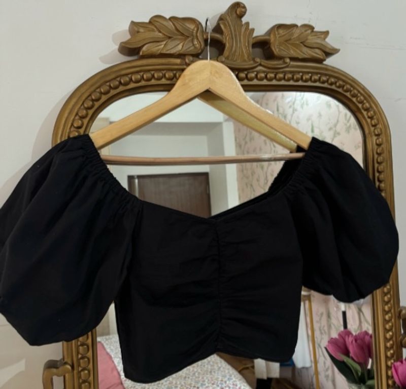 Nakd Black Ruched Coquette Top