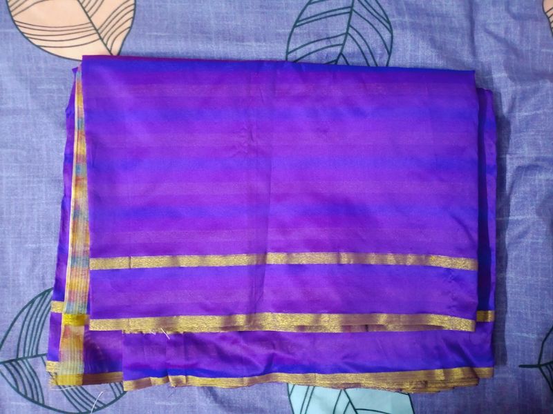 Violet Striped Saree BRAND NEW !