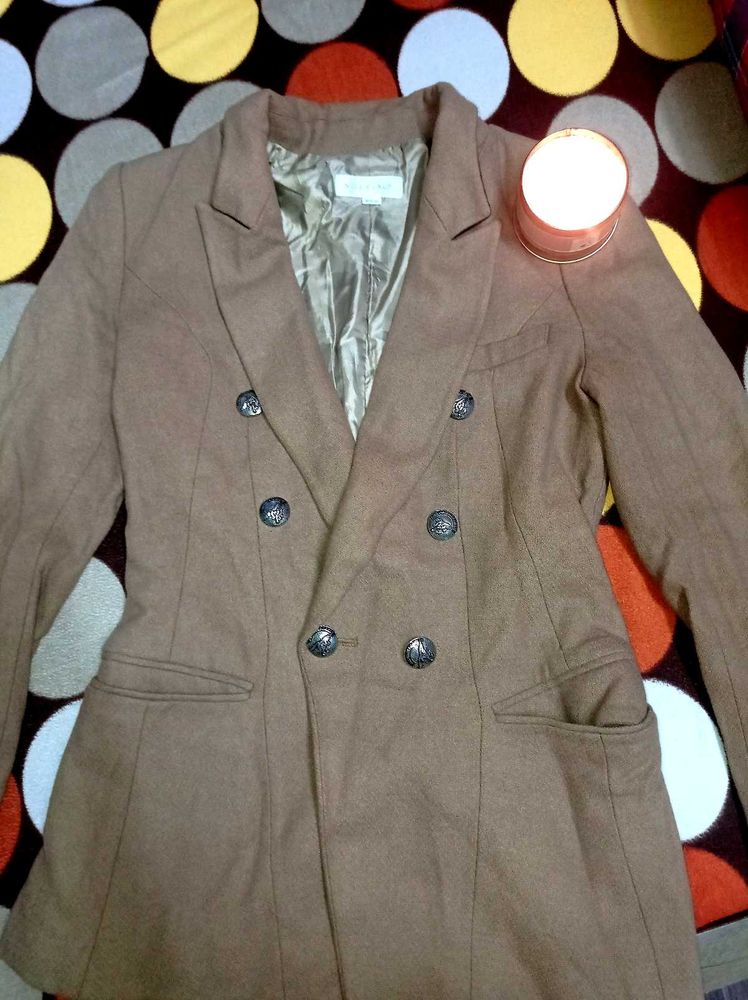 Formal Warm Jacket In Tan Color