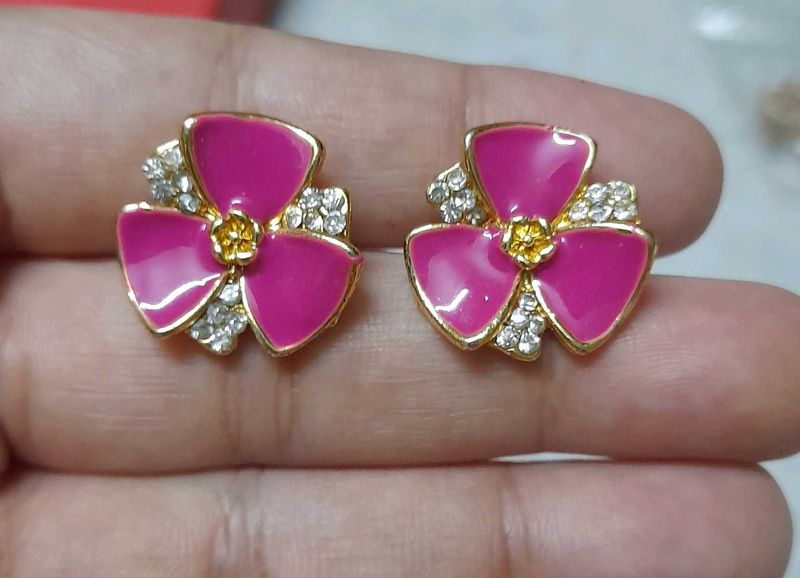 Pink Stone Studs