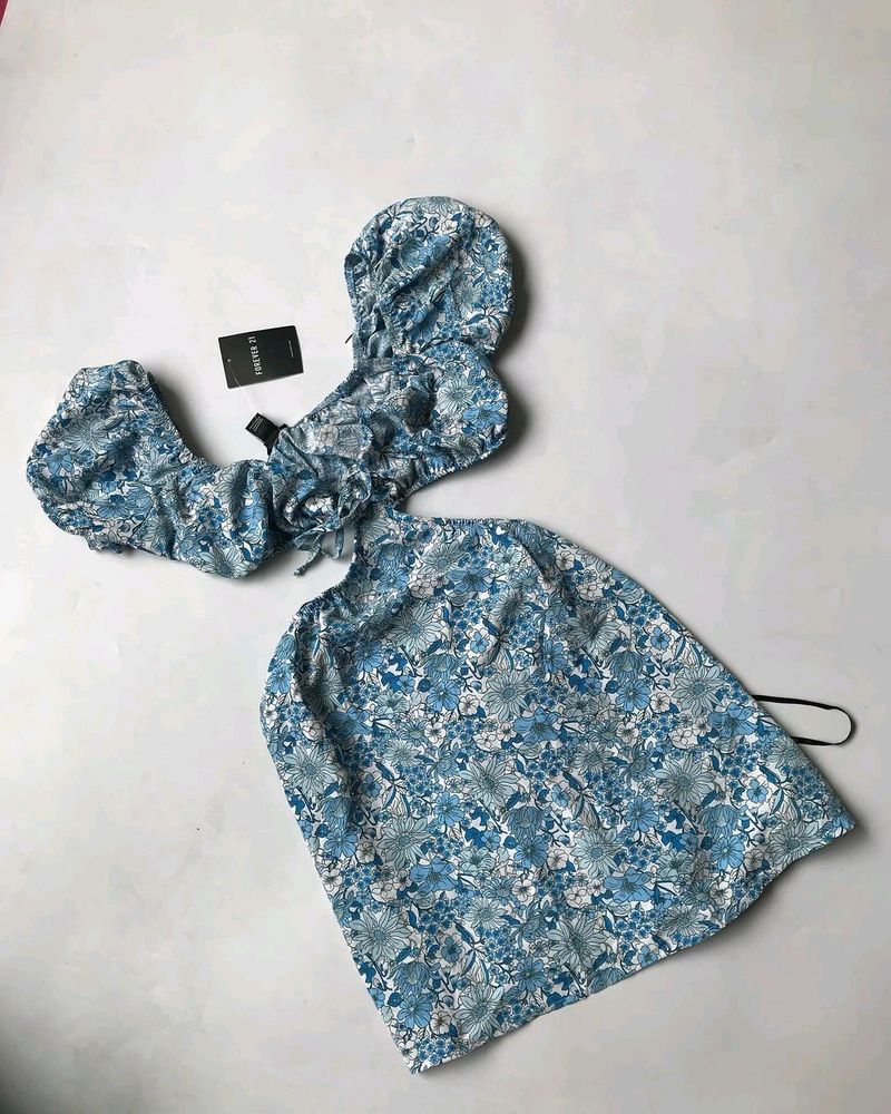 Blue 🐬 Floral Dress