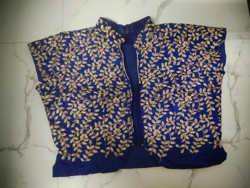 party wear jaket  pattern heavy blouse