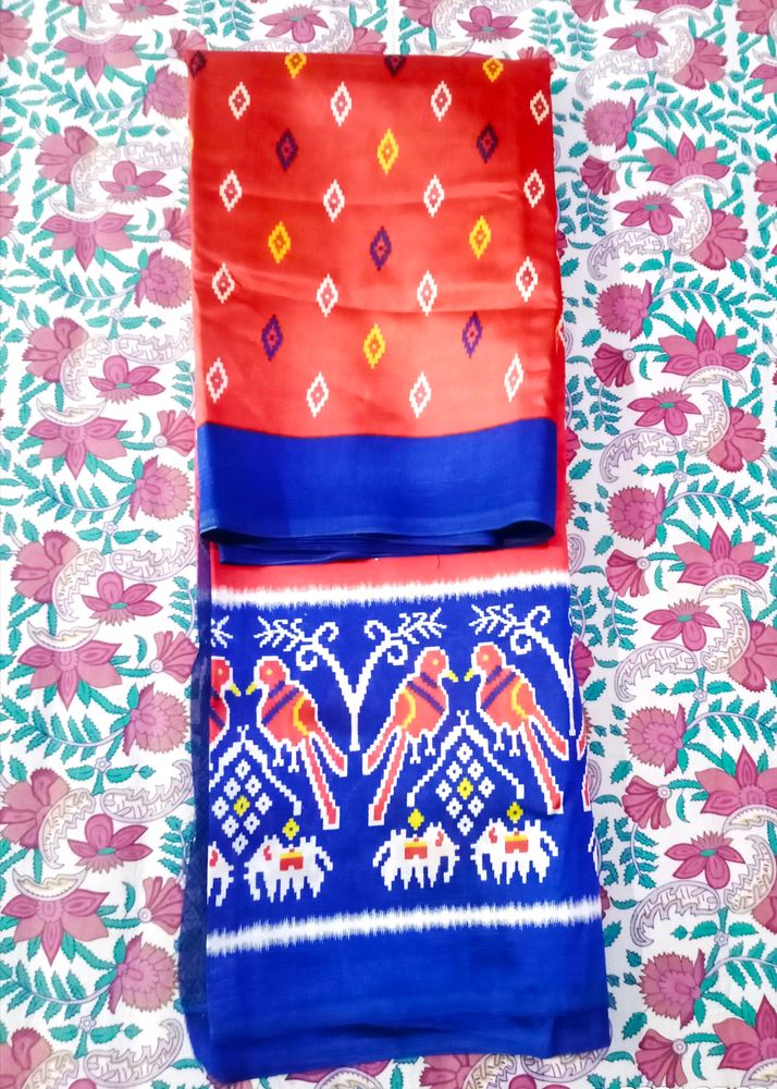 Ikkat Print Saree